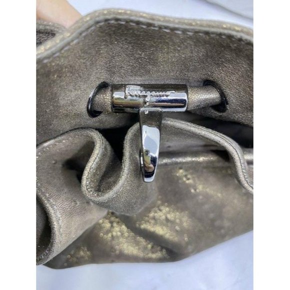 salvatore ferragamo handbag bronze shoulder bag - Picture 9 of 12